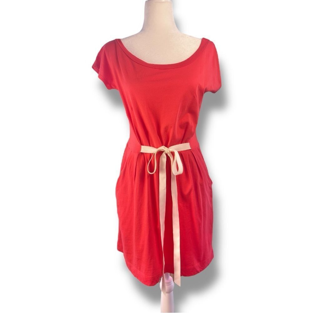 Anthropologie Silence + Noise Red Mini Bow Sundress